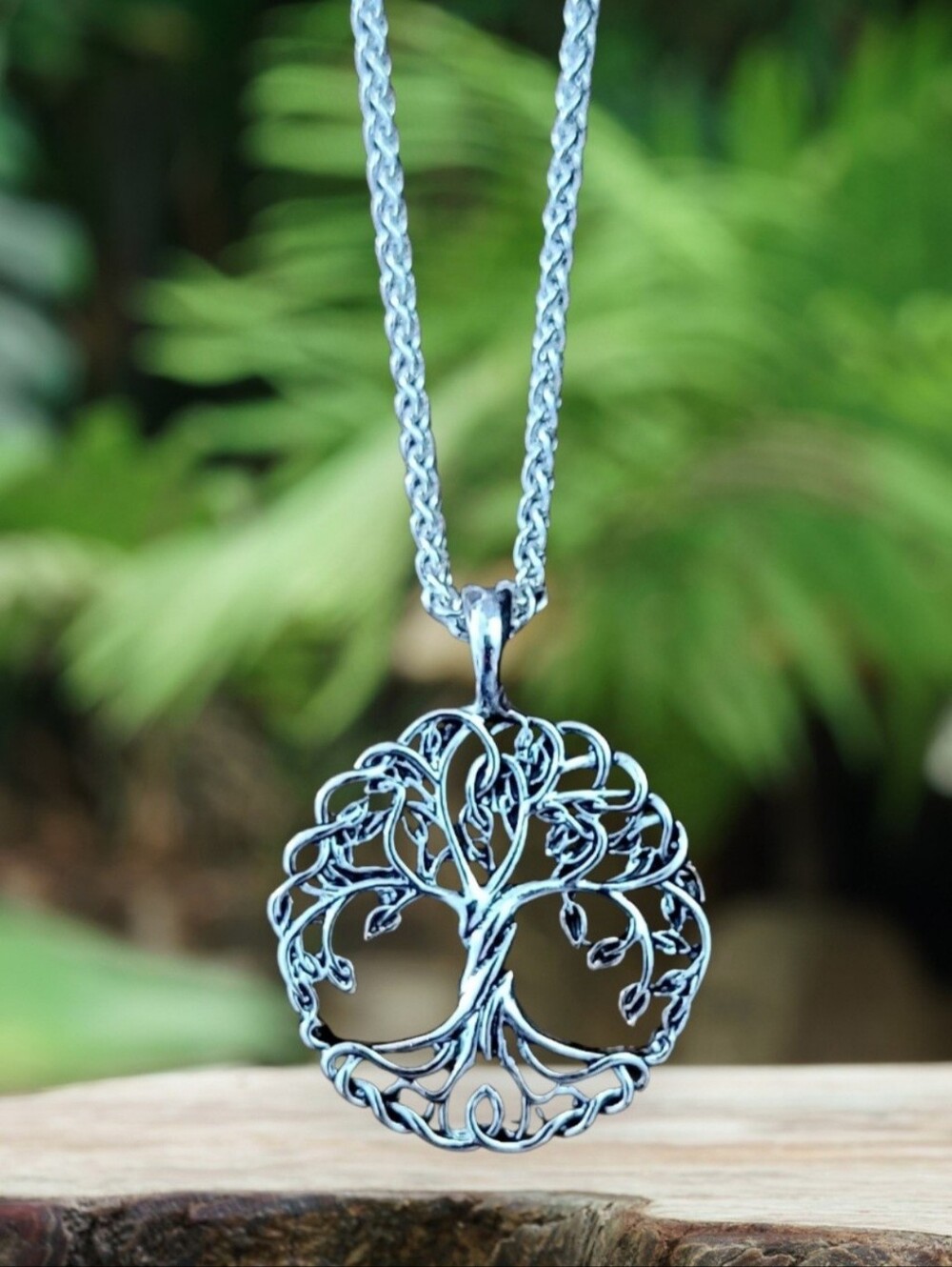 Silver Tree of Life Pendant Necklace New